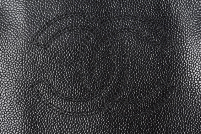 シャネル ショルダーバッグ/トートバッグ A4 CHANEL ココマーク キャビアスキン ブラック 中古