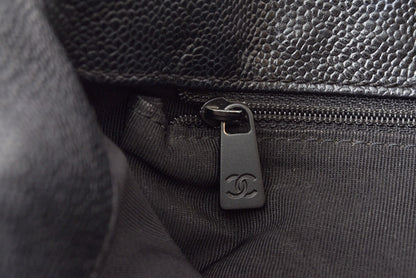シャネル ショルダーバッグ/トートバッグ A4 CHANEL ココマーク キャビアスキン ブラック 中古