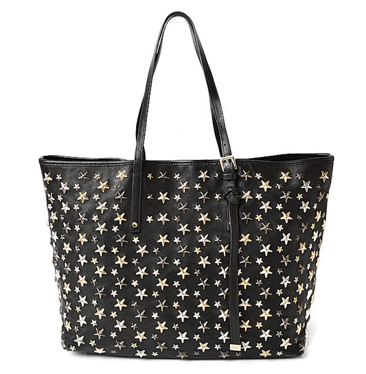 ジミーチュウ トートバッグ JIMMY CHOO サシャ/SASHA M スタースタッズ ブラック