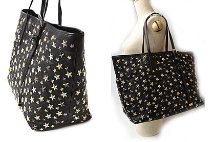 ジミーチュウ トートバッグ JIMMY CHOO サシャ/SASHA M スタースタッズ ブラック