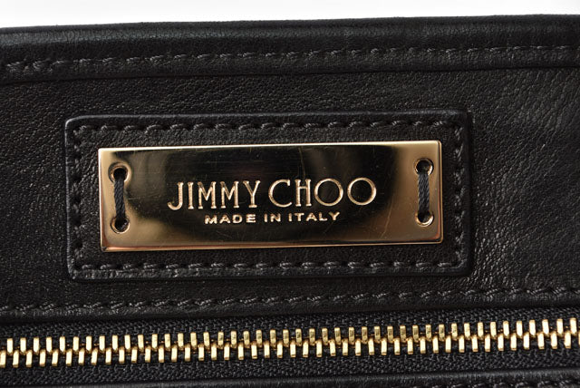ジミーチュウ トートバッグ JIMMY CHOO サシャ/SASHA M スタースタッズ ブラック