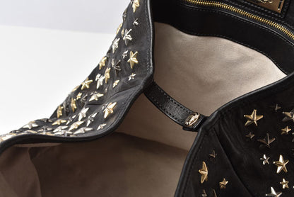 ジミーチュウ トートバッグ JIMMY CHOO サシャ/SASHA M スタースタッズ ブラック