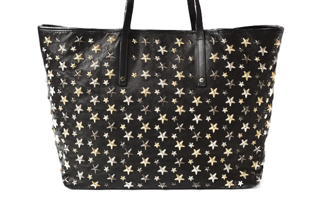 ジミーチュウ トートバッグ JIMMY CHOO サシャ/SASHA M スタースタッズ ブラック