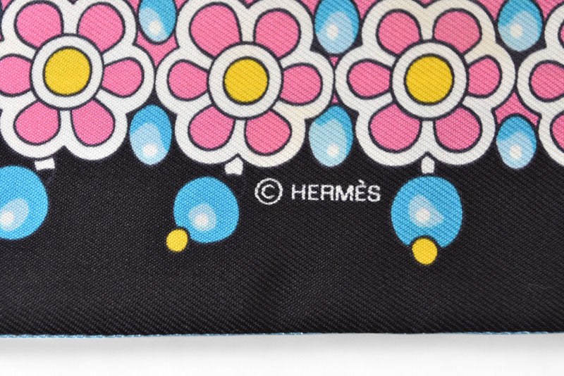 エルメス ツイリー スカーフ HERMES シルクツイル PARURES DES MAHARAJAS マハラジャの装身具 ライトブルー【中古】