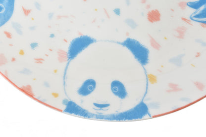 エルメス デザートプレート/皿/ベビー食器 HERMES パスパス アニマル柄 ピンクマルチ 未使用【中古】