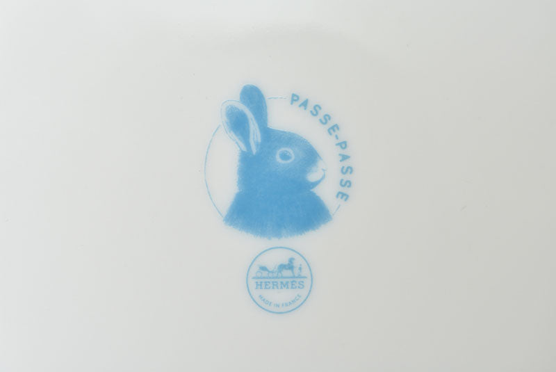 エルメス デザートプレート/皿/ベビー食器 HERMES パスパス アニマル柄 ピンクマルチ 未使用【中古】