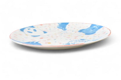エルメス デザートプレート/皿/ベビー食器 HERMES パスパス アニマル柄 ピンクマルチ 未使用【中古】